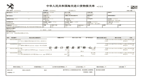 意大利家具進(jìn)口報(bào)關(guān)案例